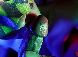 Masked Woman Bites Penis During Intense Blowjob Cum In Mouth