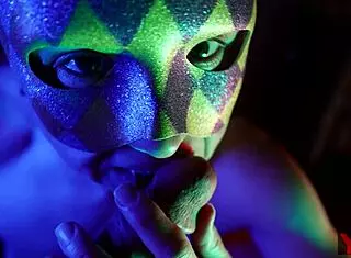 Masked Woman Bites Penis During Intense Blowjob Cum In Mouth