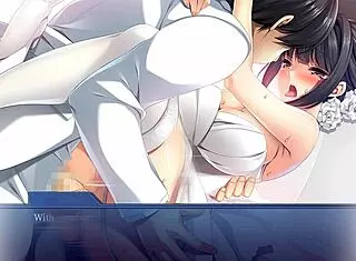 the bride gets fucked in the fuckomotive for a happy ending in this hentai