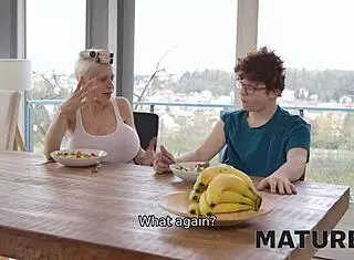 Mature4k features humiliation with tattooed MILFs in stockings