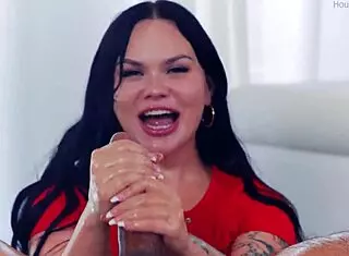 thick brunette fucks with her huge titties