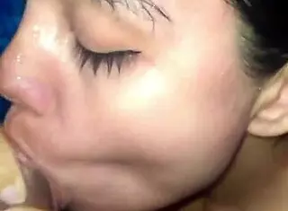 Latina milf having homemade sex in the shower with facial