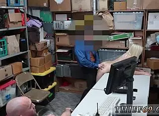 Big butt blonde receives anal creampie in uniform