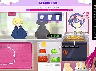 vtuber lewdneko plays femboy burgers with cute anime characters