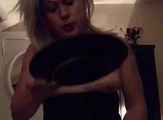 stephanie clover shemale jerks off and licks up her cum