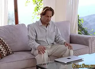 stepdaughter receives cum in mouth in high definition taboo scene