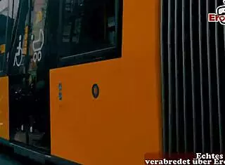 tattooed busty german milf picked up on street for pov cock