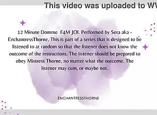 Femdom Gives Jerk Off Instructions for Cum Eating