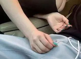 Ritafox Gives Intense Blowjob To Friend's Monster Cock While Driving