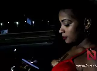 Ebony teen dances seductively