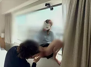 Adultery Overnight! See-Through Glass Sex with Japanese MILF!