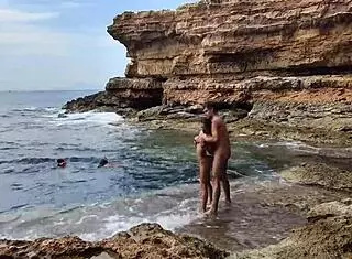 look, divers are watching us fuck on the beach! isn't that exciting?