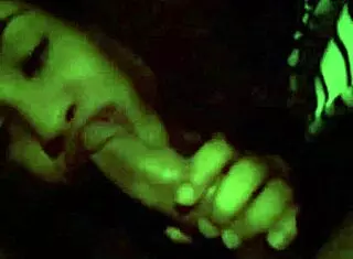 Sucking neighbor's cock at pool