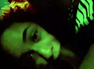 Sucking neighbor's cock at pool