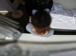 Adultery Overnight! See-Through Glass Sex with Japanese MILF!