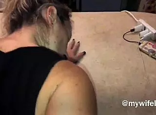 my milf loves banging on table, breaking her big ass