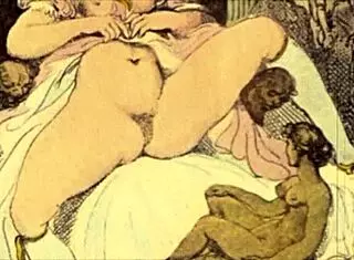 this vintage erotic illustration from retro hentai anime cartoon