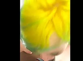 Skinny Petite Whore Sucking Black Cock in Interracial Blowjob