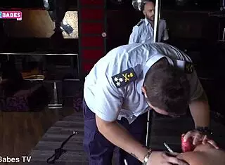 Intense Greek Fake Police 3some with Big Asses.