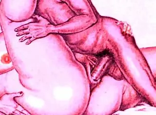 this vintage erotic illustration from retro hentai anime cartoon