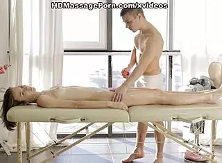 Blonde’s Wild Adventure in Private Massage Studio with Piercing and Blowjob Scene 2