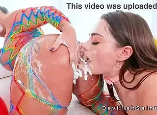 Hot curvy babes suck monster cocks and get assfucked in group pov scenes with big dicks