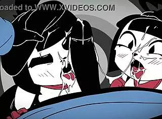 Cartoon adventure with neutral characters in a fun setting