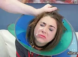 Wacky chick was taken in ass hole asylum for awkward therapy