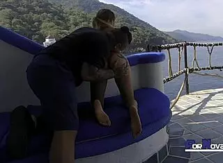 Hezká mexická holka šuká venku před manželem s cucákem