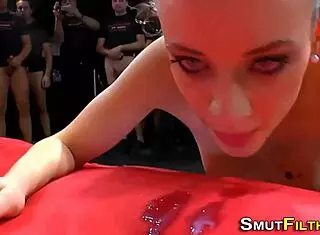 watch these euro sluts get their mouths dripping with cum