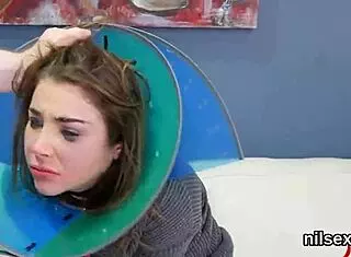 Wacky chick was taken in ass hole asylum for awkward therapy