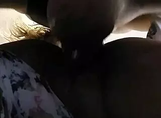 young teen bent over for doggystyle pov with shaved hairless pussy