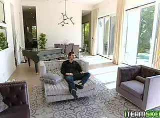 Small Laney Grey’s tiny snatch plowed hard by stud.