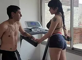 Latina teen exercises in gym with deluxeshura0