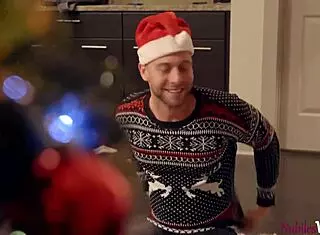 Kacie Castle and Vina Sky in family pies night before Christmas.