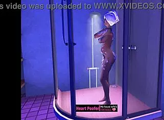 taking a relaxing shower in the bathroom 😊