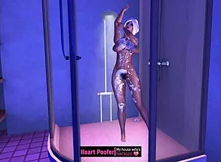 taking a relaxing shower in the bathroom 😊