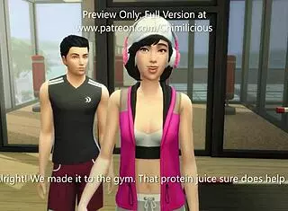 sexercise session with my horny girlfriend at the gym