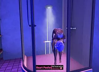 taking a relaxing shower in the bathroom 😊