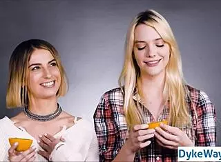 True lesbian experiment unfolds with passionate kisses