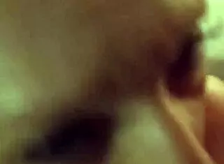 She catches the cum in her mouth during detailed blowjob