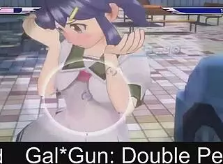 gal gun double peace episode four one hentai anime game adaptation.