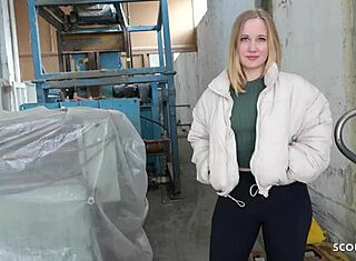 Estudiante Alemana PAWG Marie Hardon Escabía en Casting Duro