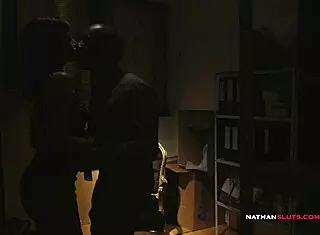 Ava Courcelles, the petite French slut, gets BBCed by Joss Lescaf in the office