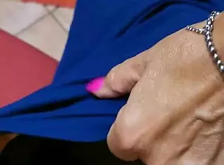 teresa the mature wife with big ass and tattoo cleans the kitchen in homemade video