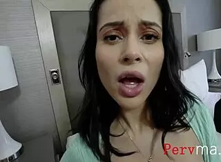 Brunette stepmother enjoys hardcore fucking with crystal rush