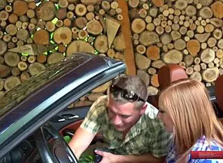 pretty ginger linda sweet sucks cock and gets warm facial