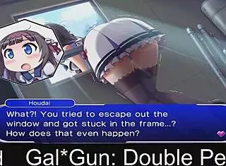 gal gun double peace episode four one hentai anime game adaptation.