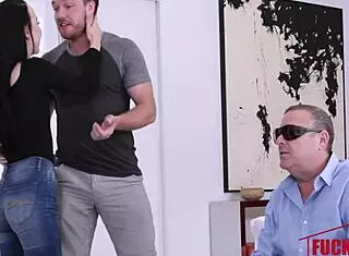 bambi black scents stepsister in reality scene. teen ass and cumshot fun