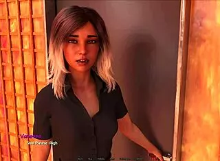 Why does the waitress cheat with big cock in the stalls?